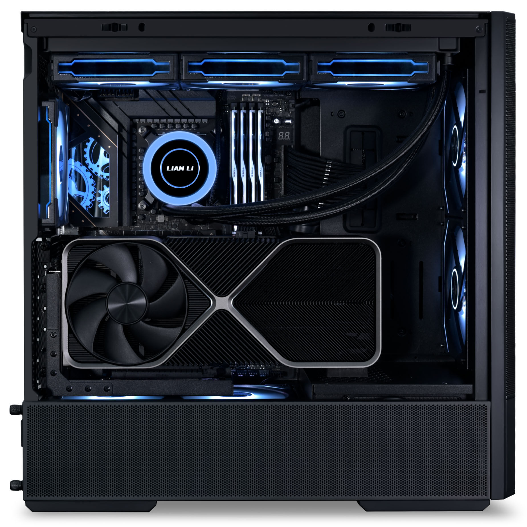Lian Li LANCOOL 207 Digital PC Case, Midi-Tower, ATX, Tempered Glass - Black
