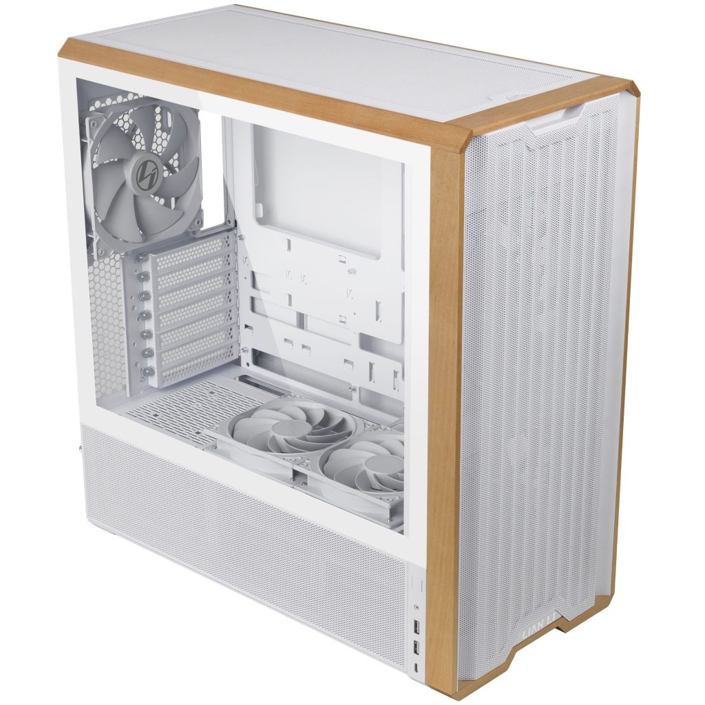 Lian Li Lancool 217 PC Case, Midi-Tower, ATX, Tempered Glass - White : image 2