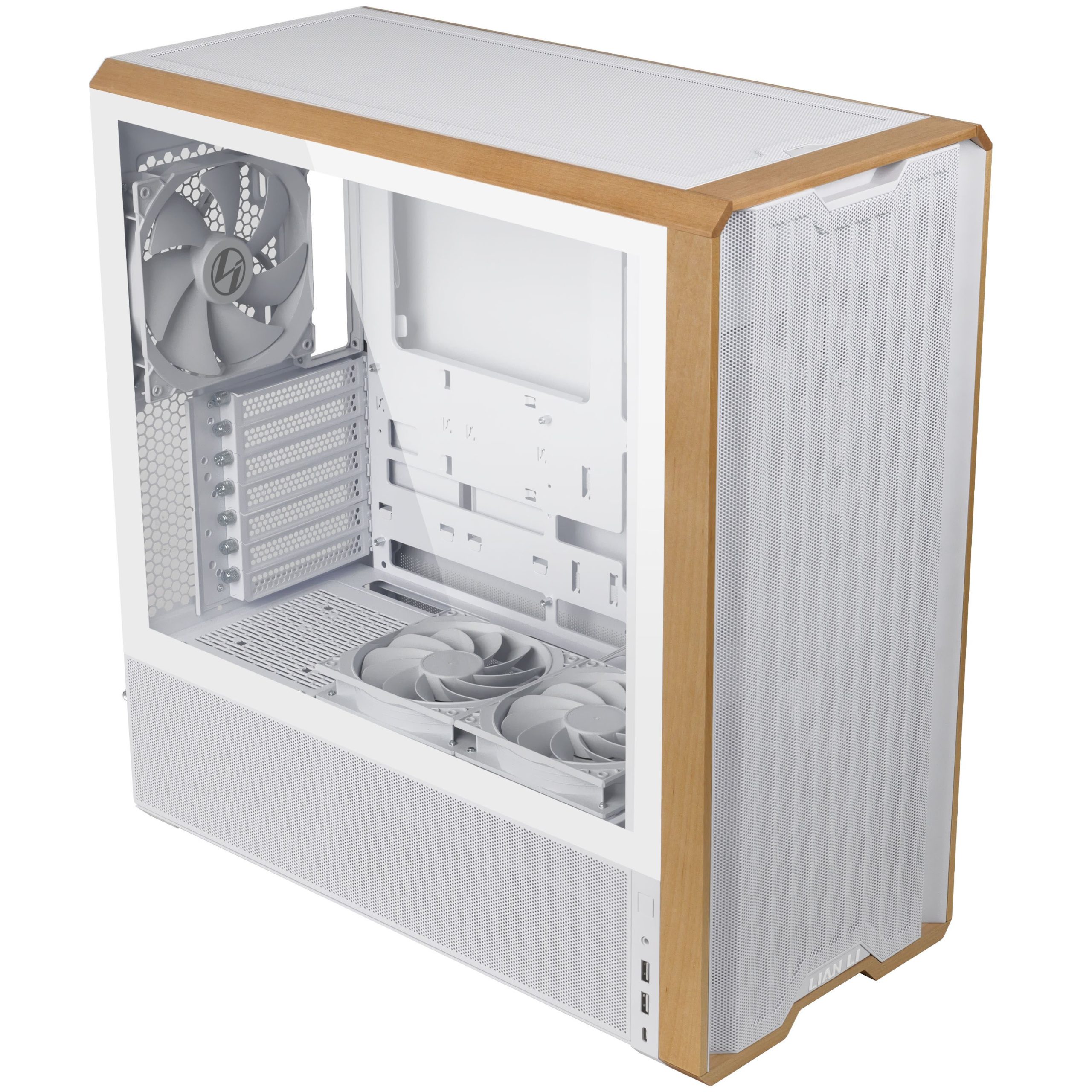 Lian Li Lancool 217 PC Case, Midi-Tower, ATX, Tempered Glass - White : image 2