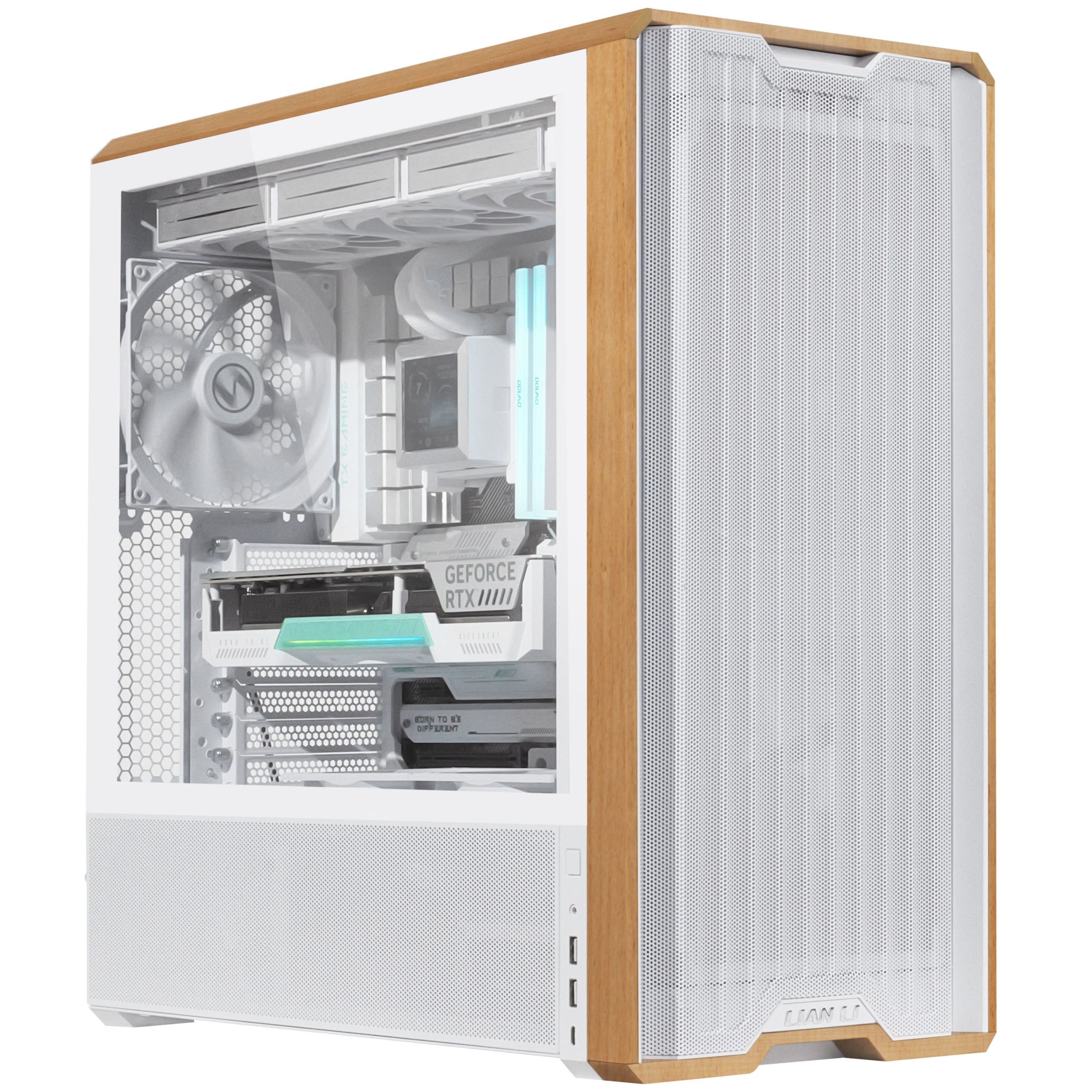 Lian Li Lancool 217 PC Case, Midi-Tower, ATX, Tempered Glass - White : image 6