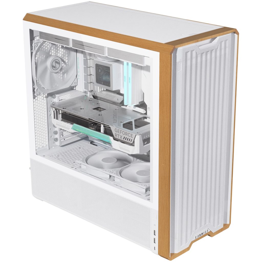 Lian Li Lancool 217 PC Case, Midi-Tower, ATX, Tempered Glass - White : image 7