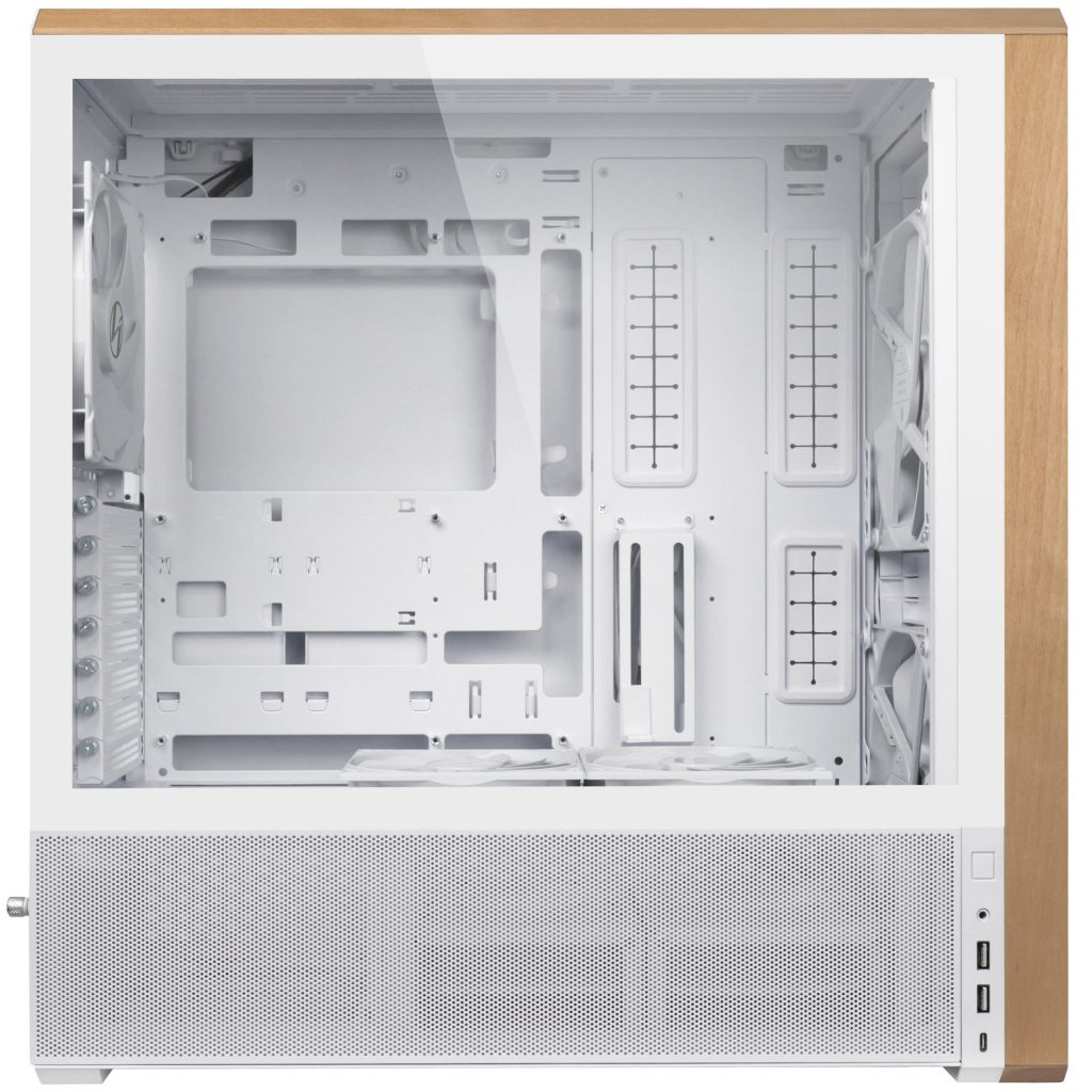 Lian Li Lancool 217 PC Case, Midi-Tower, ATX, Tempered Glass - White : image 3