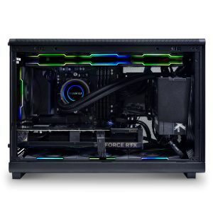 Lian Li DAN Cases A3-mATX Wood Edition PC Case, Tempered Glass, Micro-ATX - Walnut, Black