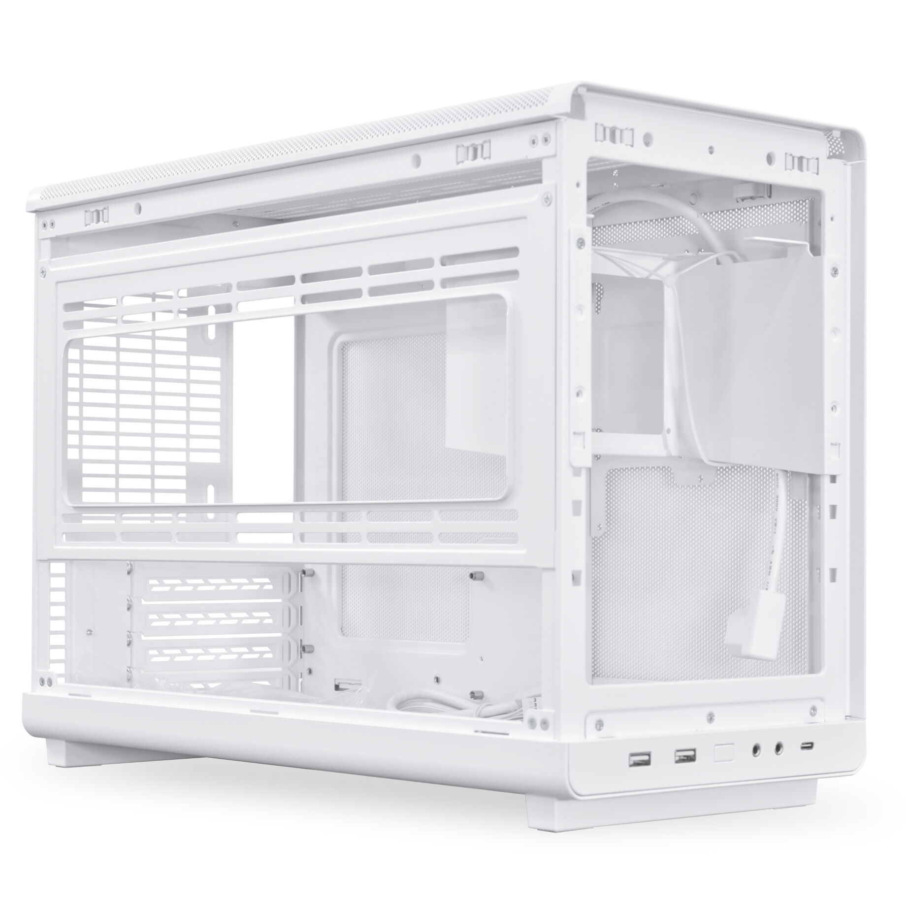 Lian Li DAN Cases A3-mATX Wood Edition PC Case, Tempered Glass, Micro-ATX - Beech, White