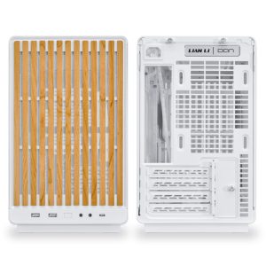 Lian Li DAN Cases A3-mATX Wood Edition PC Case, Tempered Glass, Micro-ATX - Beech, White