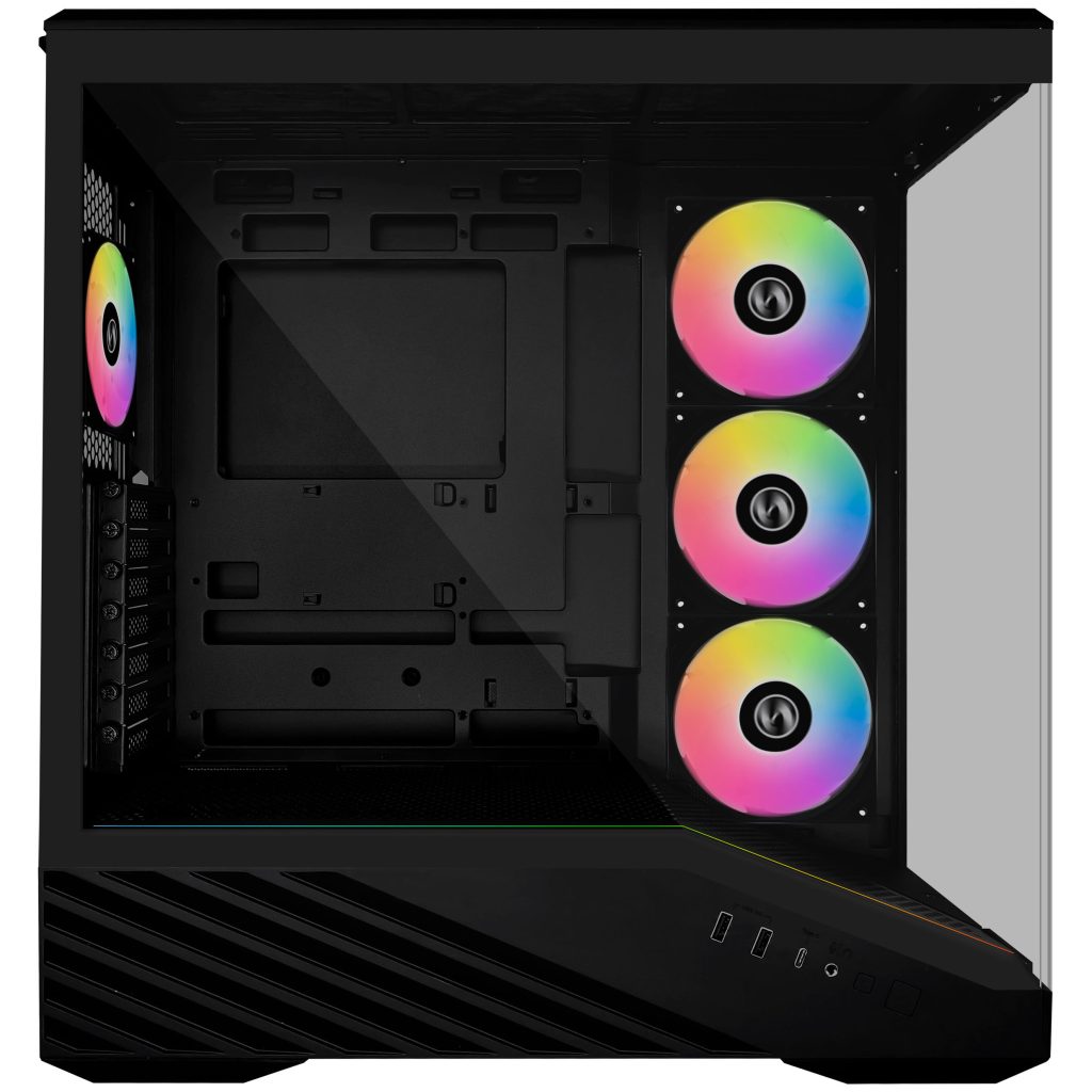 Lian Li Vector V100 PC Case, Midi-Tower, ATX, RGB, Tempered Glass - Black