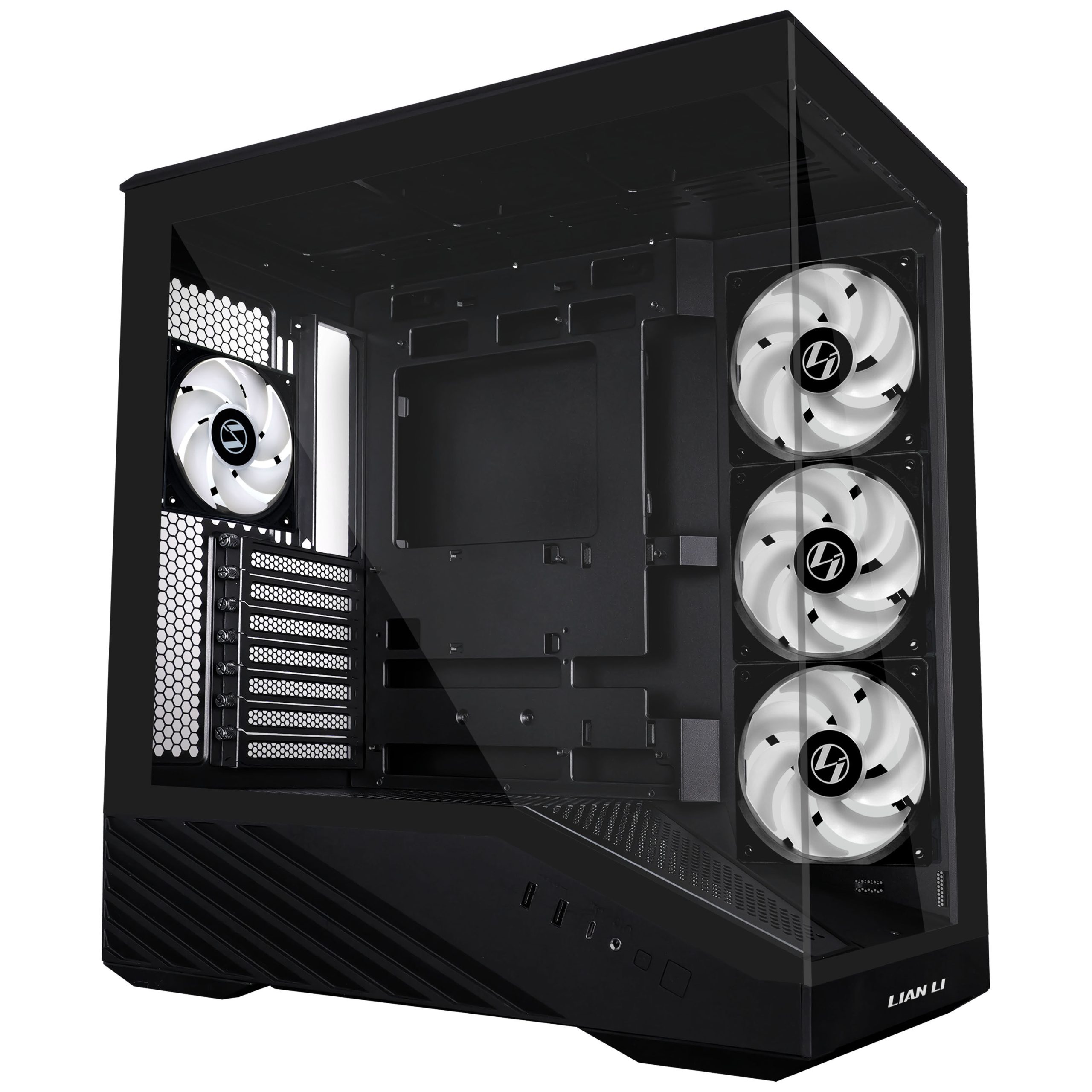 Lian Li Vector V100 PC Case, Midi-Tower, ATX, RGB, Tempered Glass - Black