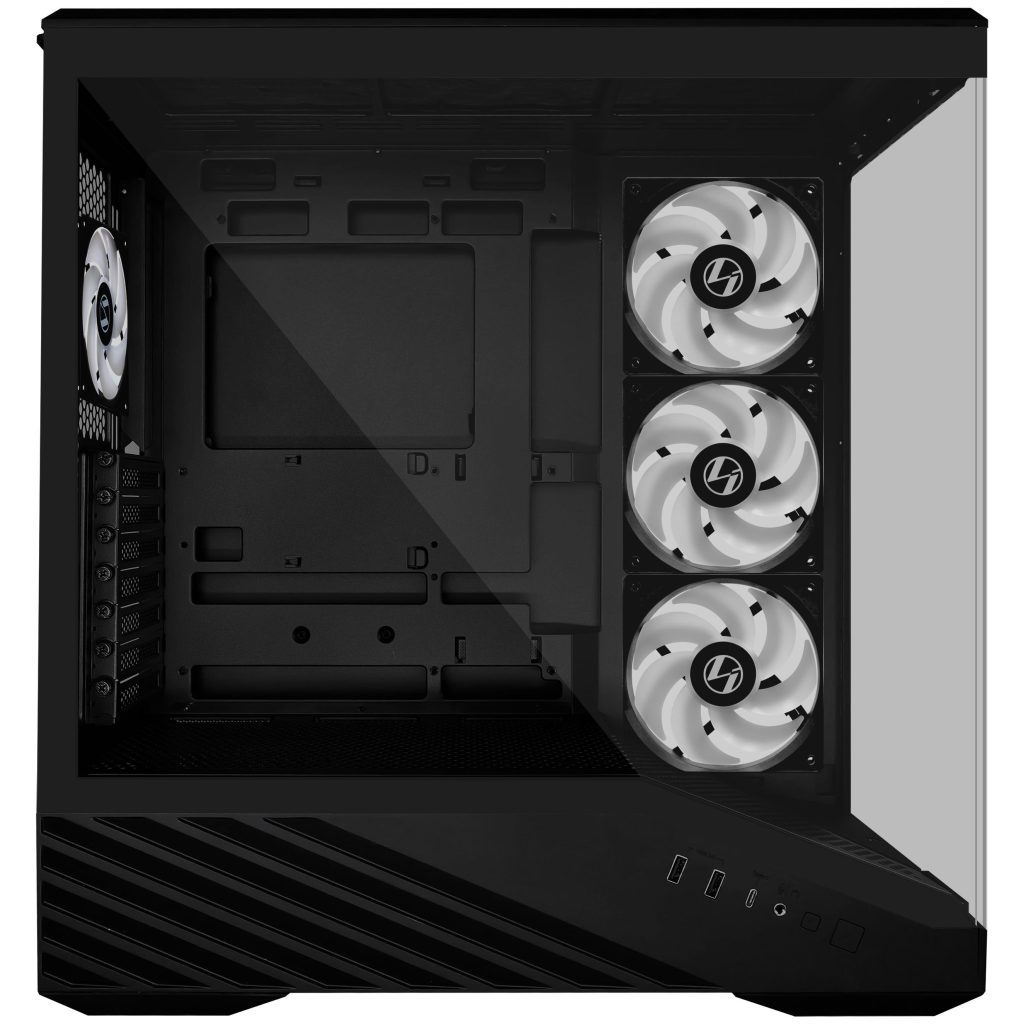 Lian Li Vector V100 PC Case, Midi-Tower, ATX, RGB, Tempered Glass - Black