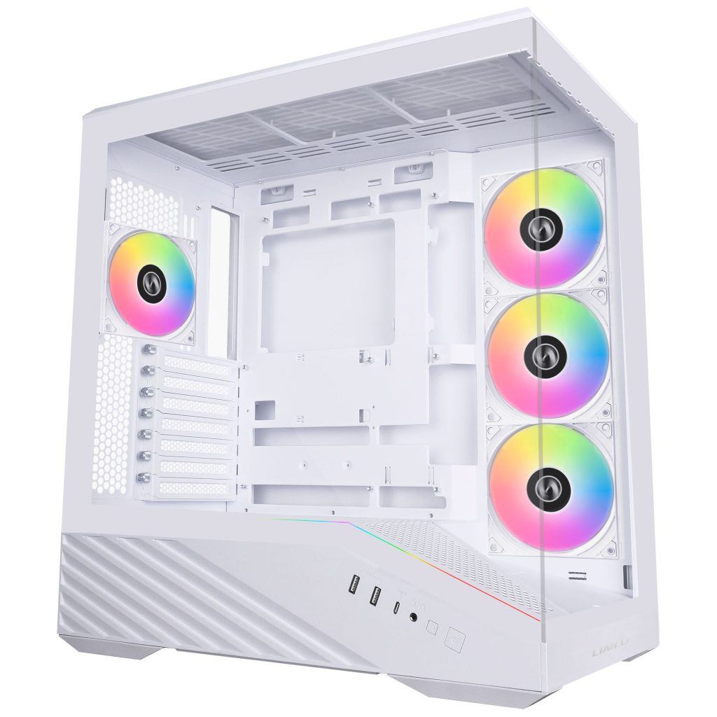 Lian Li Vector V100 PC Case, Midi-Tower, ATX, RGB, Tempered Glass - White