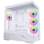 Lian Li Vector V100 PC Case, Midi-Tower, ATX, RGB, Tempered Glass - White - B-Grade
