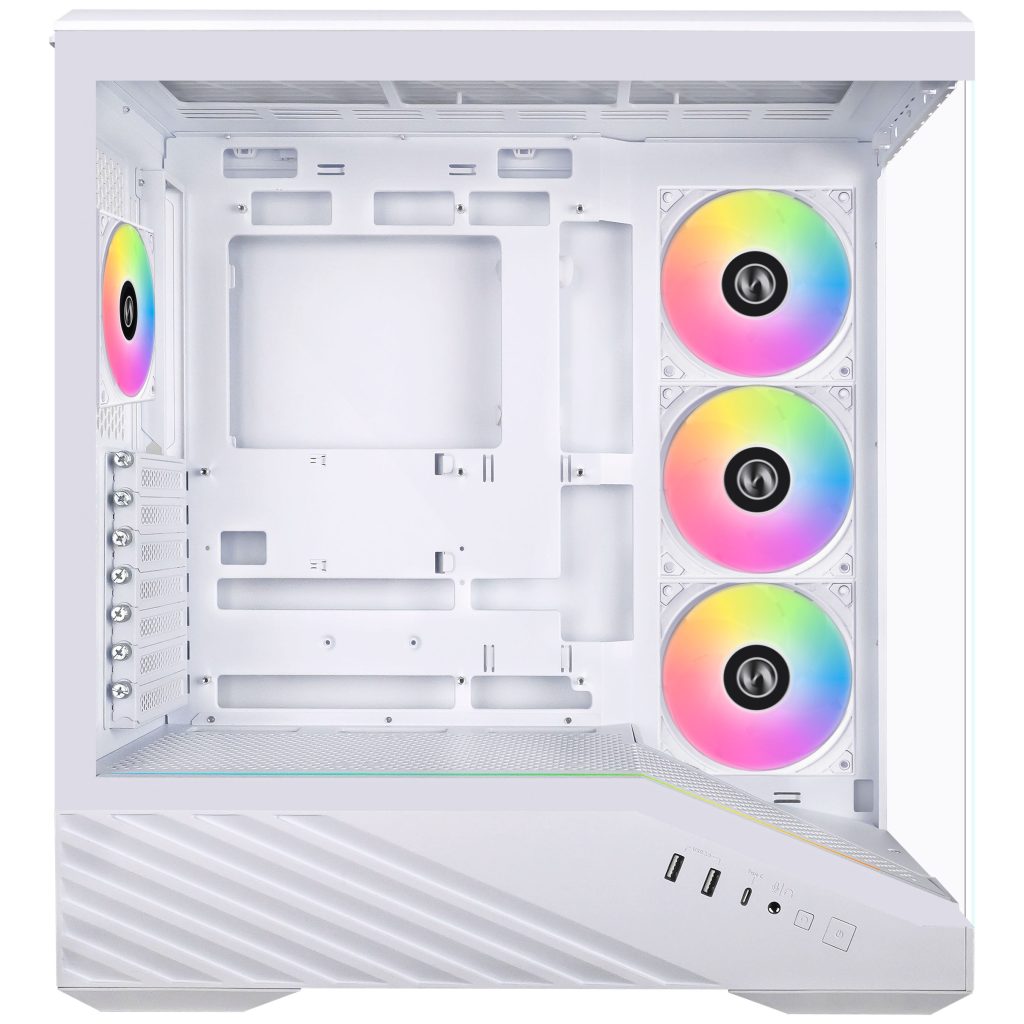 Lian Li Vector V100 PC Case, Midi-Tower, ATX, RGB, Tempered Glass - White