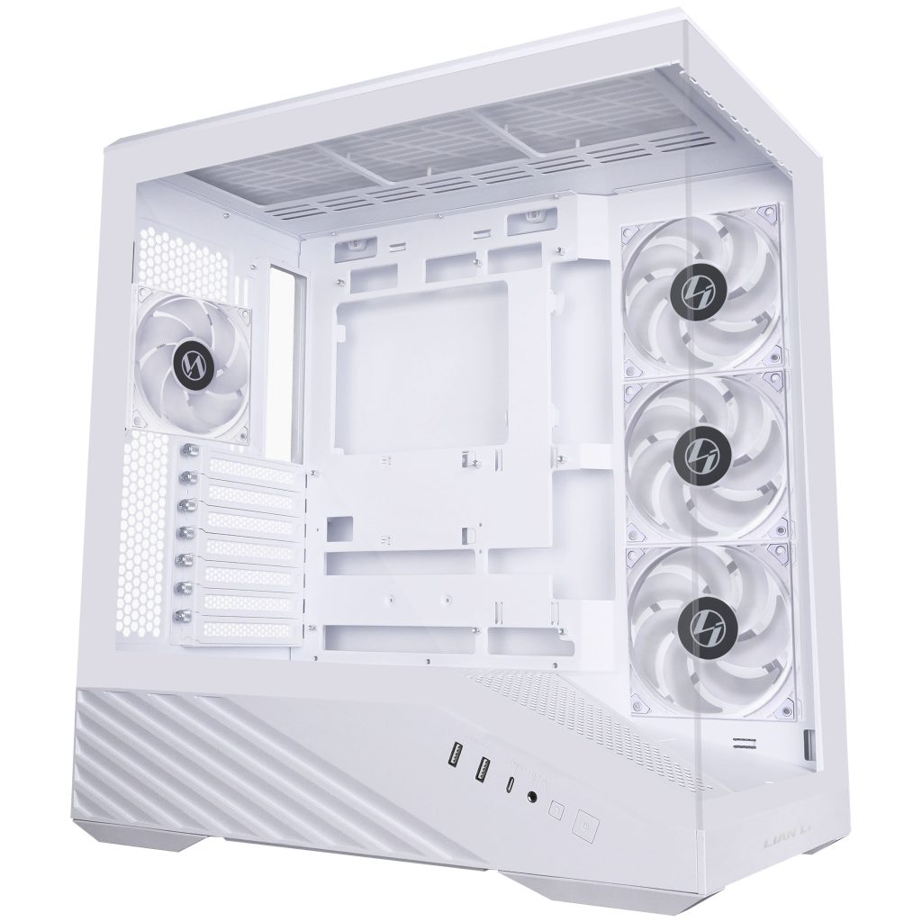 Lian Li Vector V100 PC Case, Midi-Tower, ATX, RGB, Tempered Glass - White
