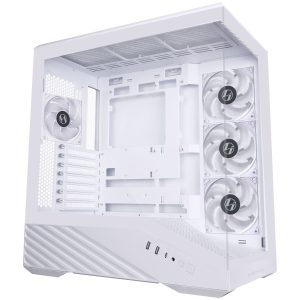 Lian Li Vector V100 PC Case, Midi-Tower, ATX, RGB, Tempered Glass - White