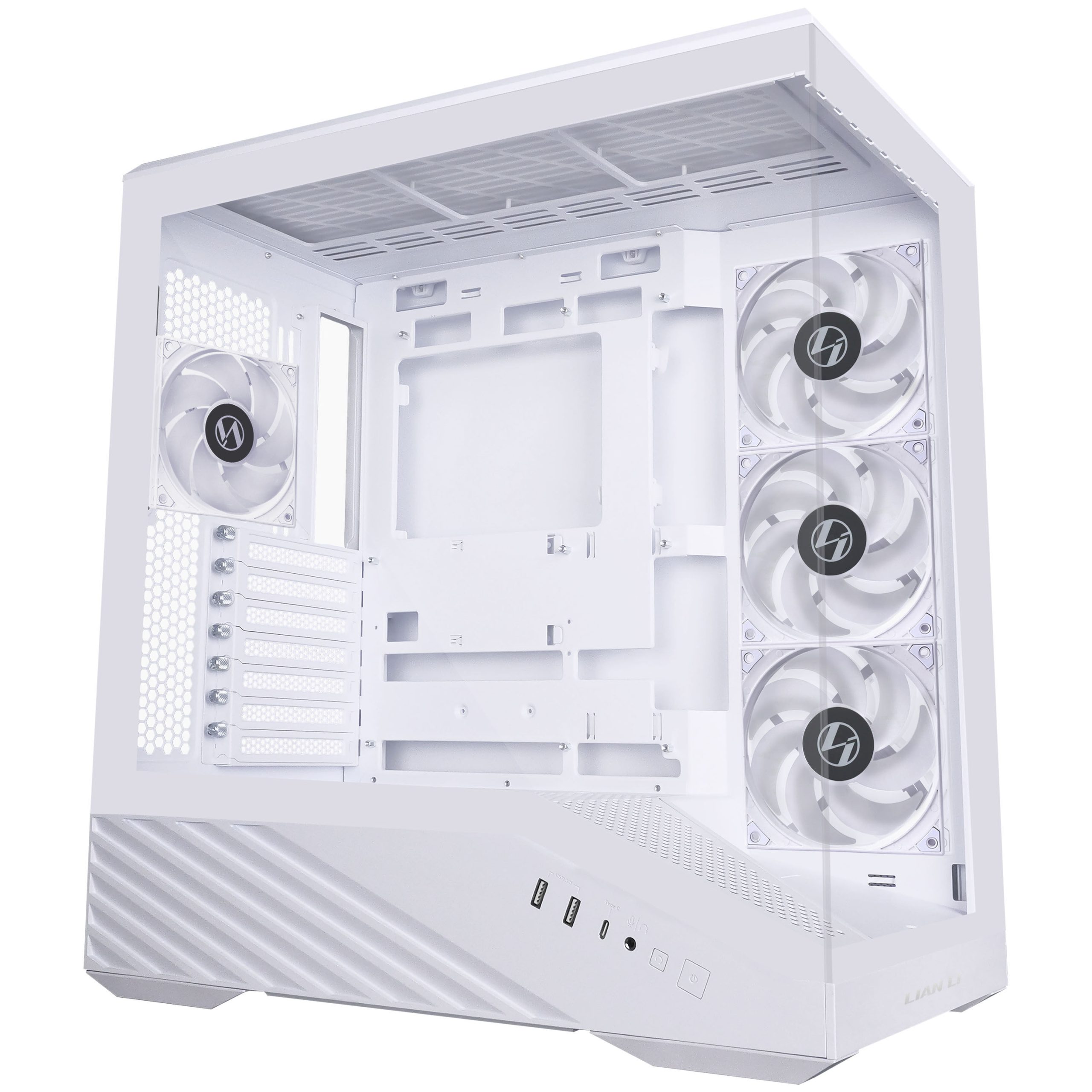 Lian Li Vector V100 PC Case, Midi-Tower, ATX, RGB, Tempered Glass - White
