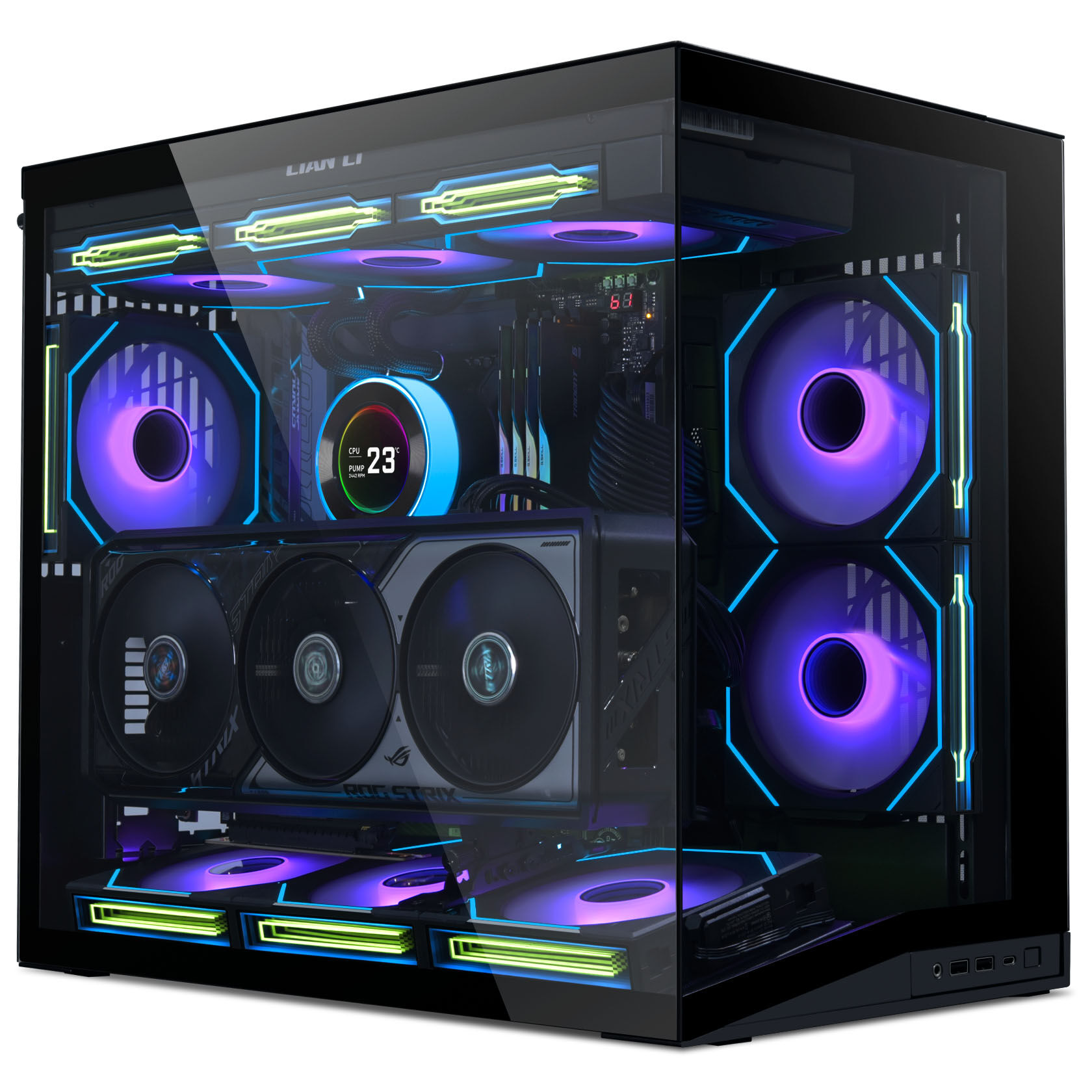 Lian Li O11 Dynamic Mini V2 PC Case, Mini Case, ATX, Tempered Glass - Black