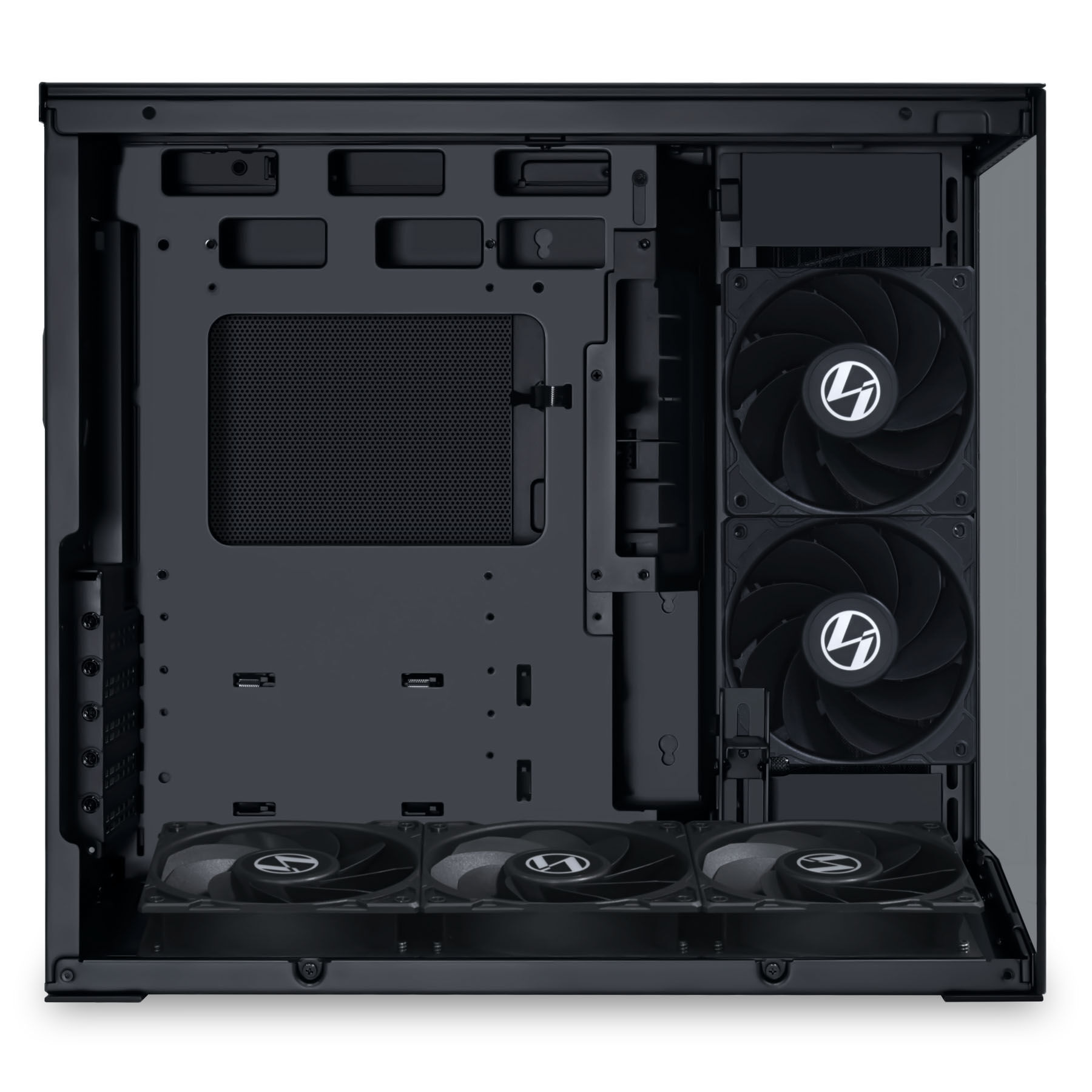 Lian Li O11 Dynamic Mini V2 Flow PC Case, Mini Case, ATX, Tempered Glass - Includes 5x 120 mm Fans, Black