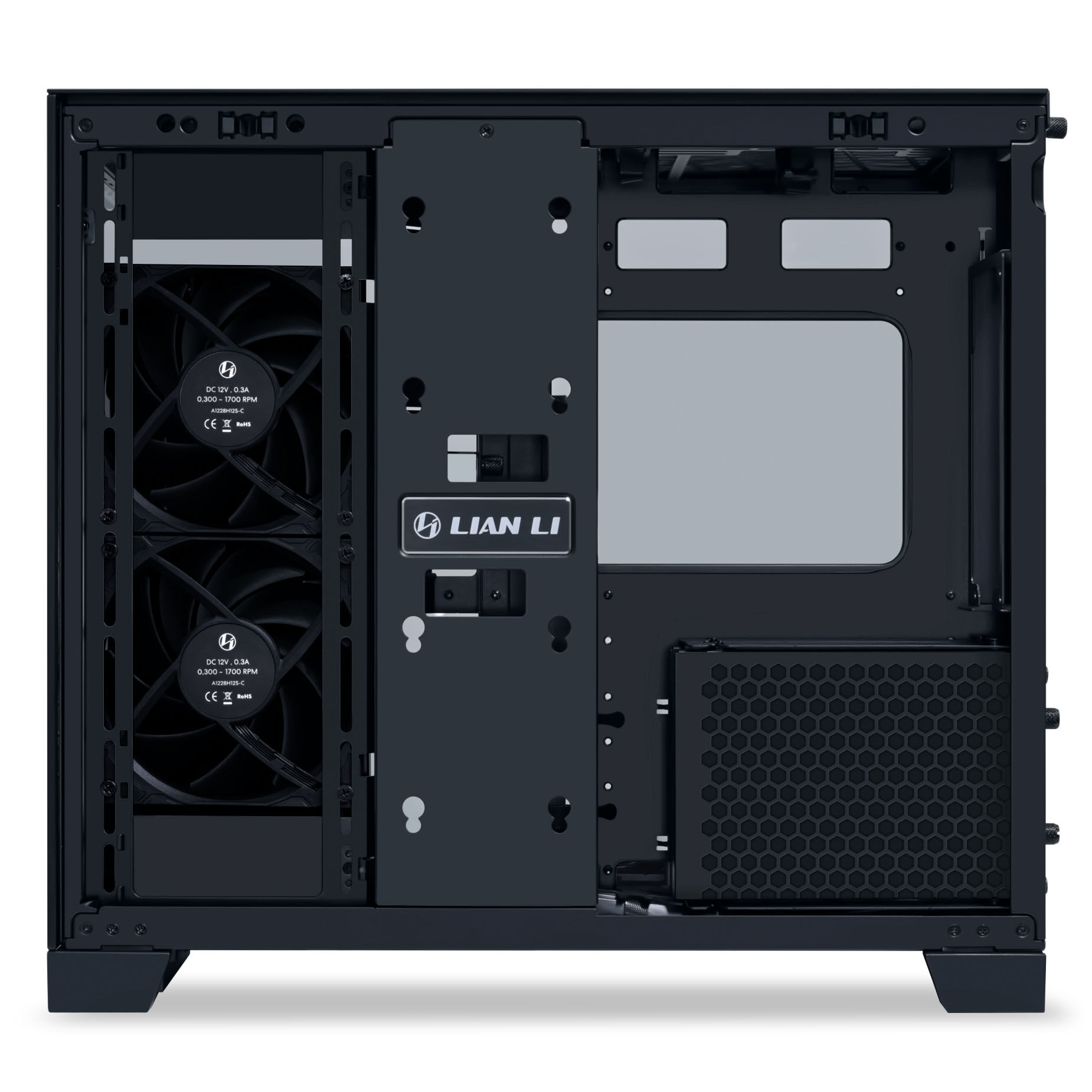 Lian Li O11 Dynamic Mini V2 Flow PC Case, Mini Case, ATX, Tempered Glass - Includes 5x 120 mm Fans, Black
