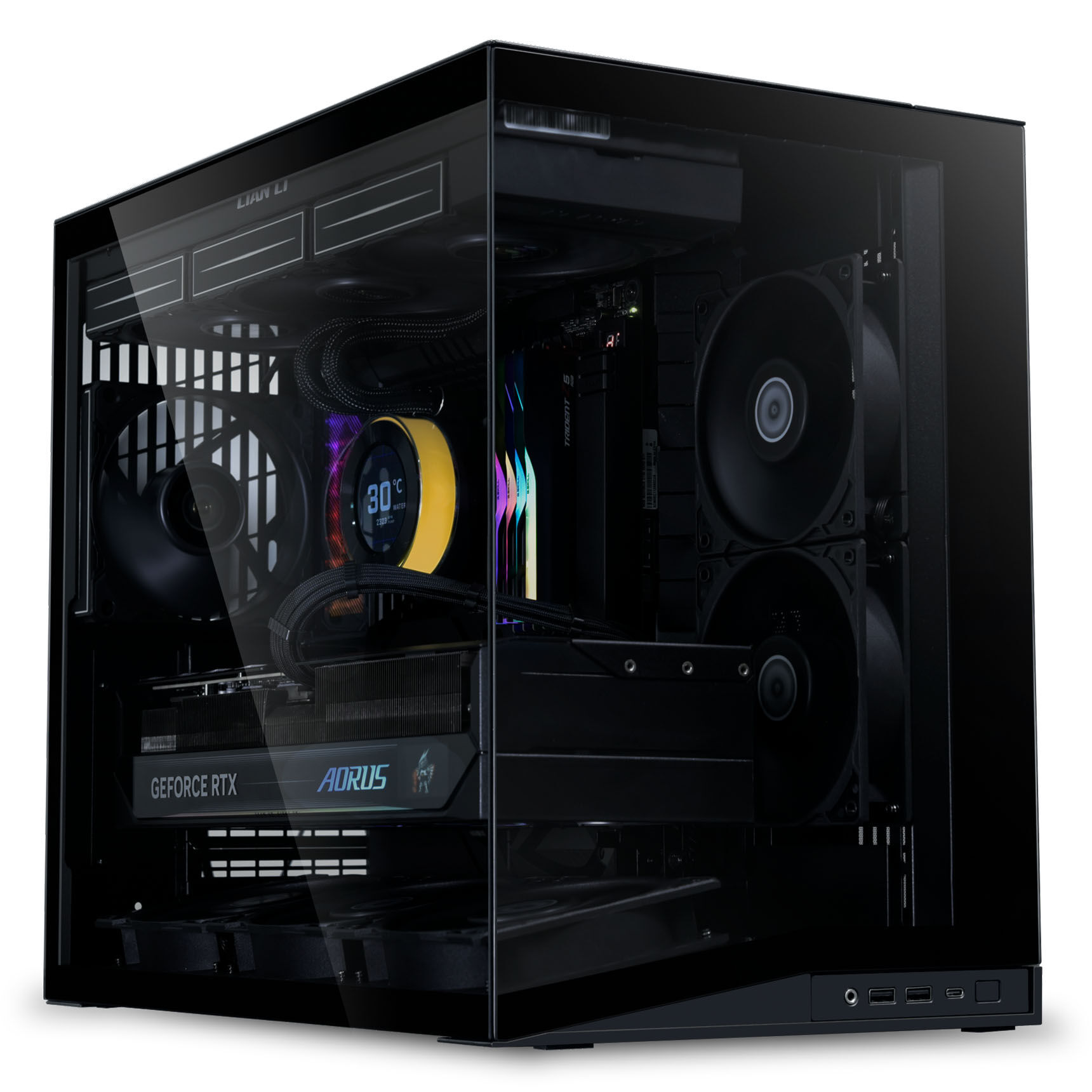 Lian Li O11 Dynamic Mini V2 Flow PC Case, Mini Case, ATX, Tempered Glass - Includes 5x 120 mm Fans, Black