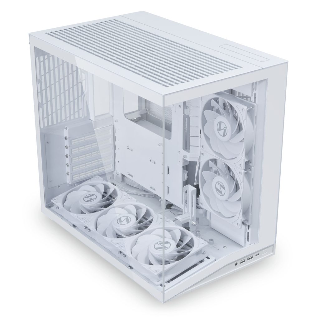 Lian Li O11 Dynamic Mini V2 Flow PC Case, Mini Case, ATX, Tempered Glass - Includes 5x 120 mm Fans, White