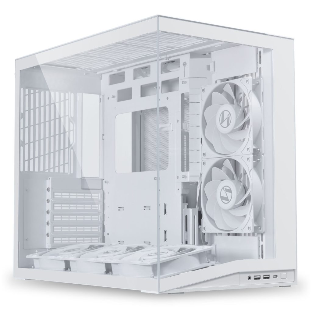 Lian Li O11 Dynamic Mini V2 Flow PC Case, Mini Case, ATX, Tempered Glass - Includes 5x 120 mm Fans, White