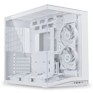 Lian Li O11 Dynamic Mini V2 Flow PC Case, Mini Case, ATX, Tempered Glass - Includes 5x 120 mm Fans, White