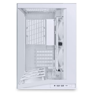 Lian Li O11 Dynamic Mini V2 Flow PC Case, Mini Case, ATX, Tempered Glass - Includes 5x 120 mm Fans, White