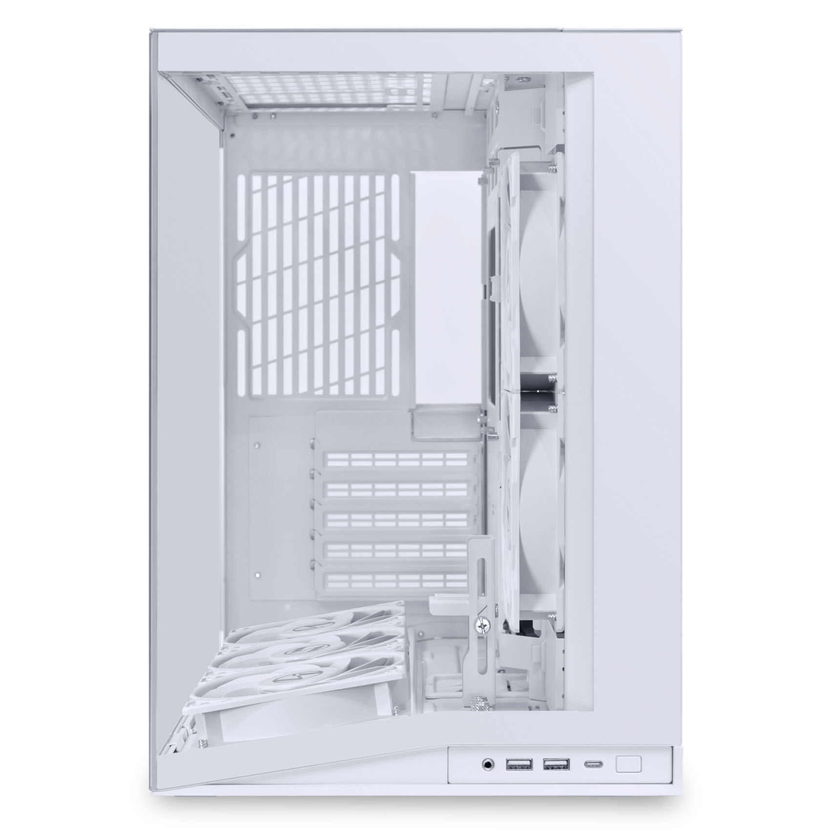 Lian Li O11 Dynamic Mini V2 Flow PC Case, Mini Case, ATX, Tempered Glass - Includes 5x 120 mm Fans, White