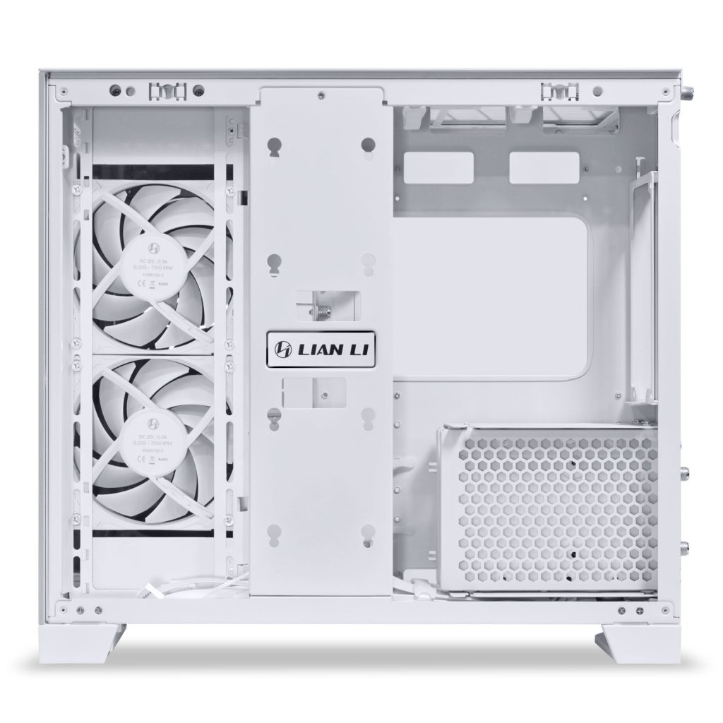 Lian Li O11 Dynamic Mini V2 Flow PC Case, Mini Case, ATX, Tempered Glass - Includes 5x 120 mm Fans, White