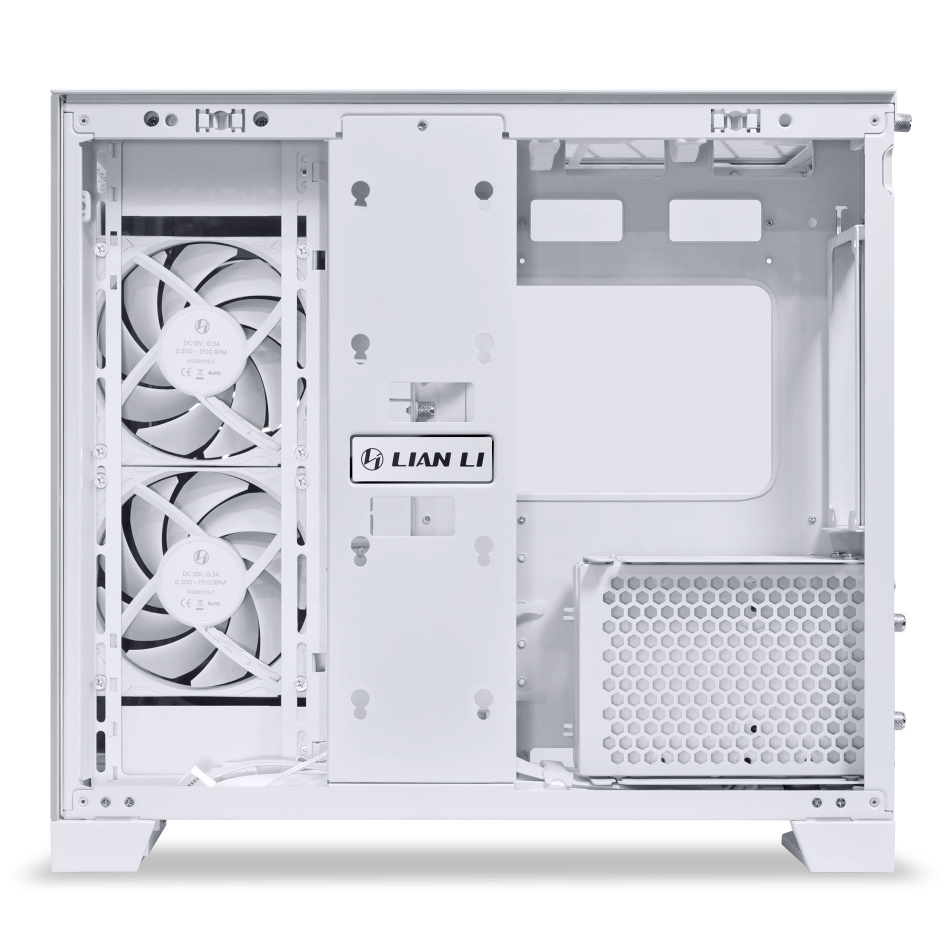Lian Li O11 Dynamic Mini V2 Flow PC Case, Mini Case, ATX, Tempered Glass - Includes 5x 120 mm Fans, White