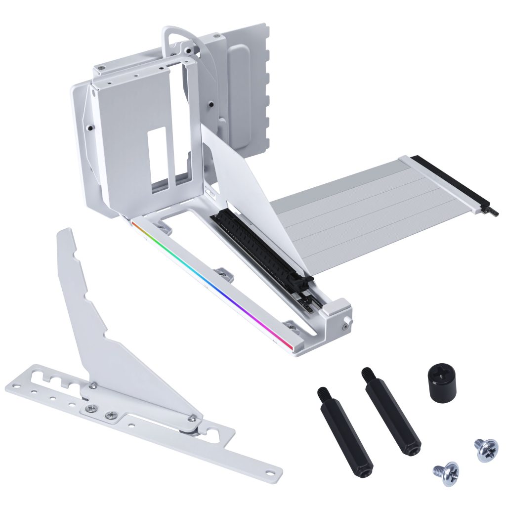 Lian Li Multi-Directional 4 Slots Vertical GPU Bracket v3, with PCIe 5.0 Riser Cable - White