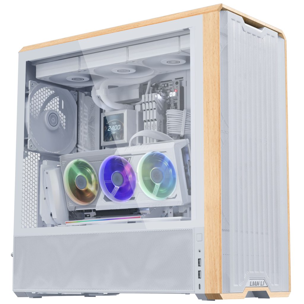Lian Li Multi-Directional 4 Slots Vertical GPU Bracket v3, with PCIe 5.0 Riser Cable - White