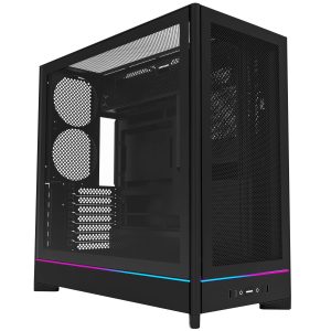 Montech HS01 PC Case, Midi-Tower, ATX, aRGB, Tempered Glass - Black