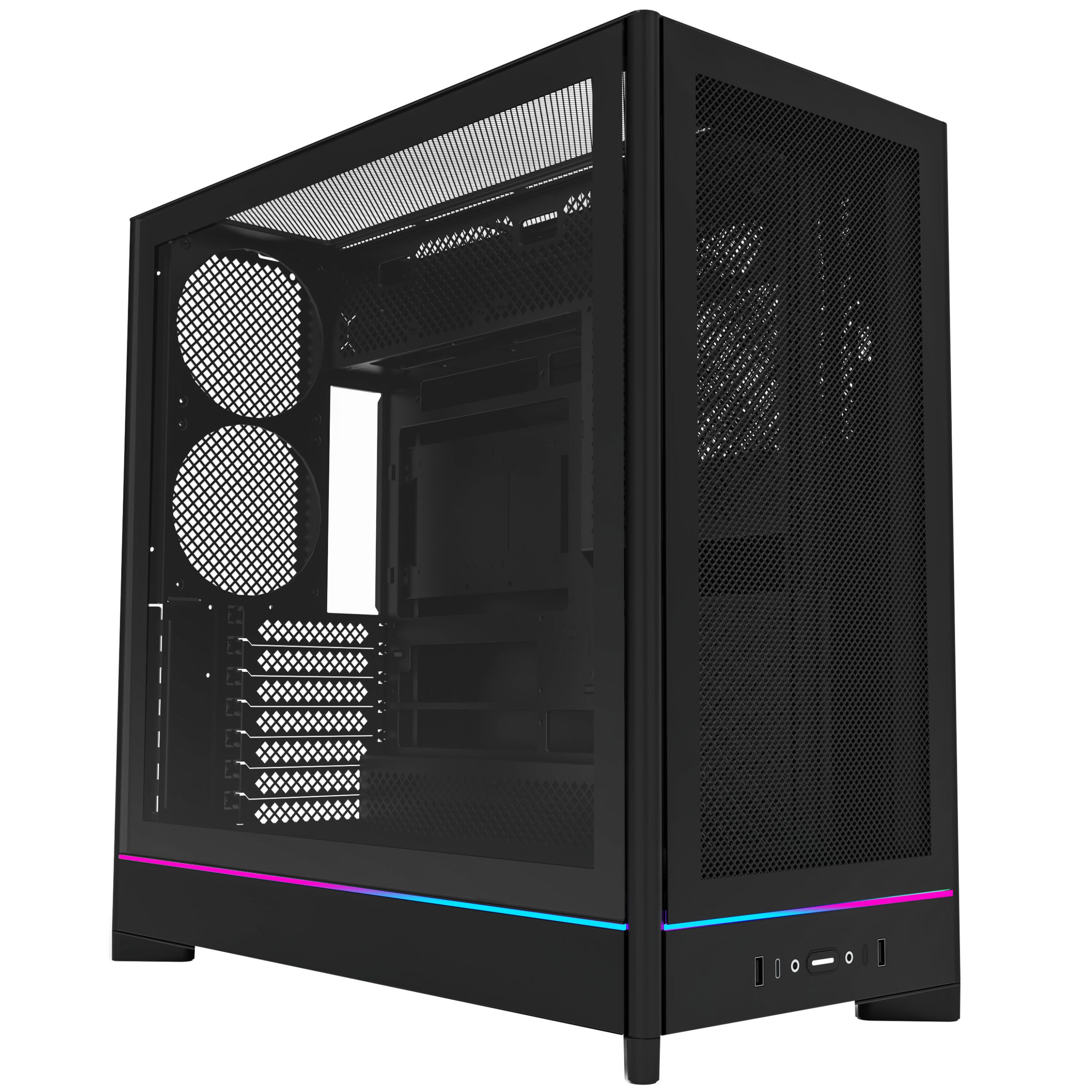Montech HS01 PC Case, Midi-Tower, ATX, aRGB, Tempered Glass - Black