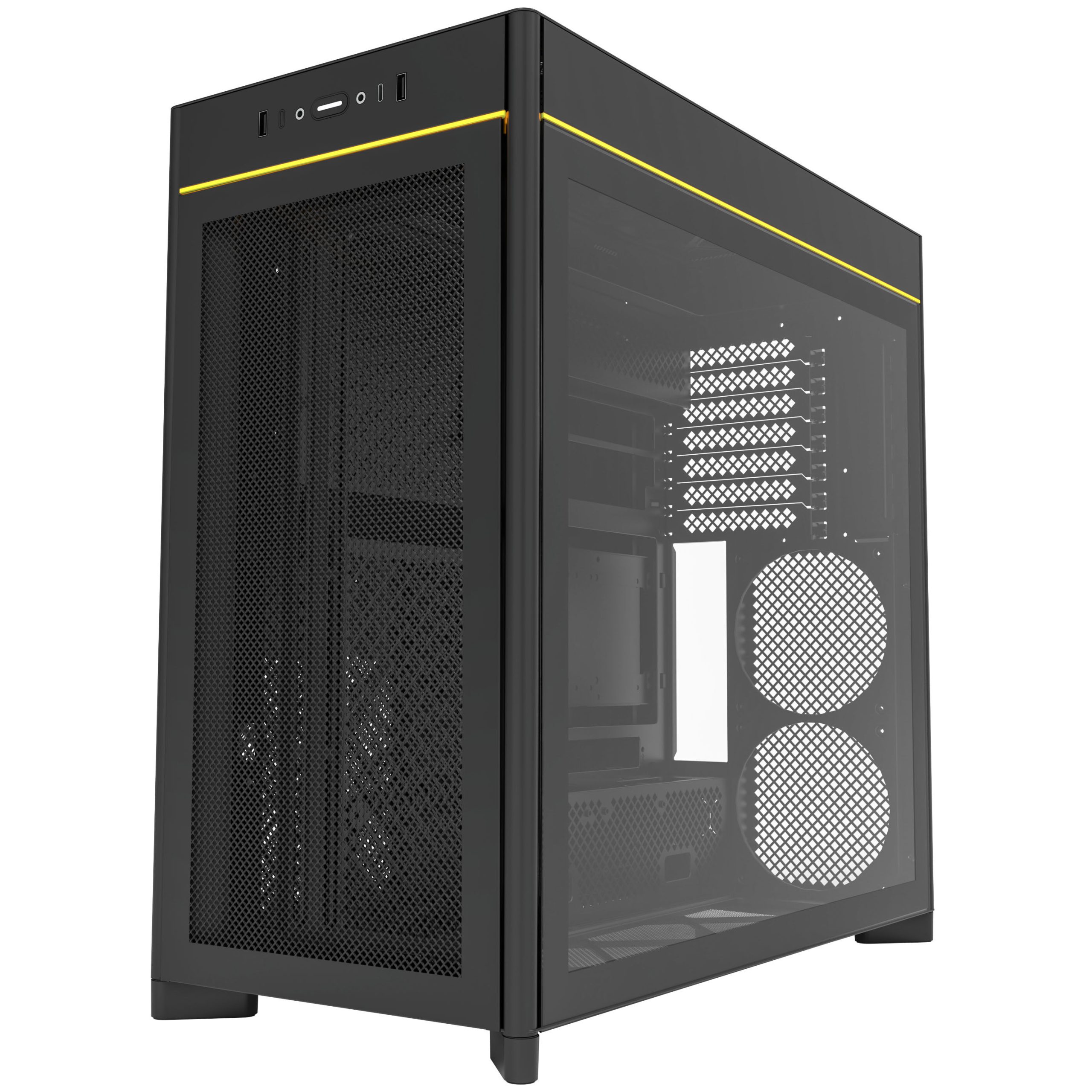 Montech HS01 PC Case, Midi-Tower, ATX, aRGB, Tempered Glass - Black