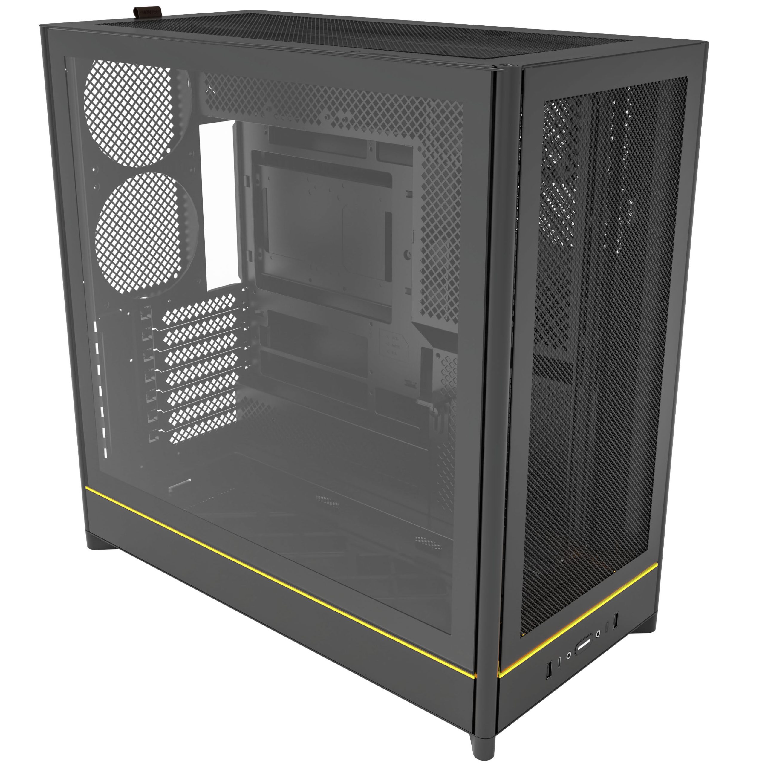 Montech HS01 PC Case, Midi-Tower, ATX, aRGB, Tempered Glass - Black