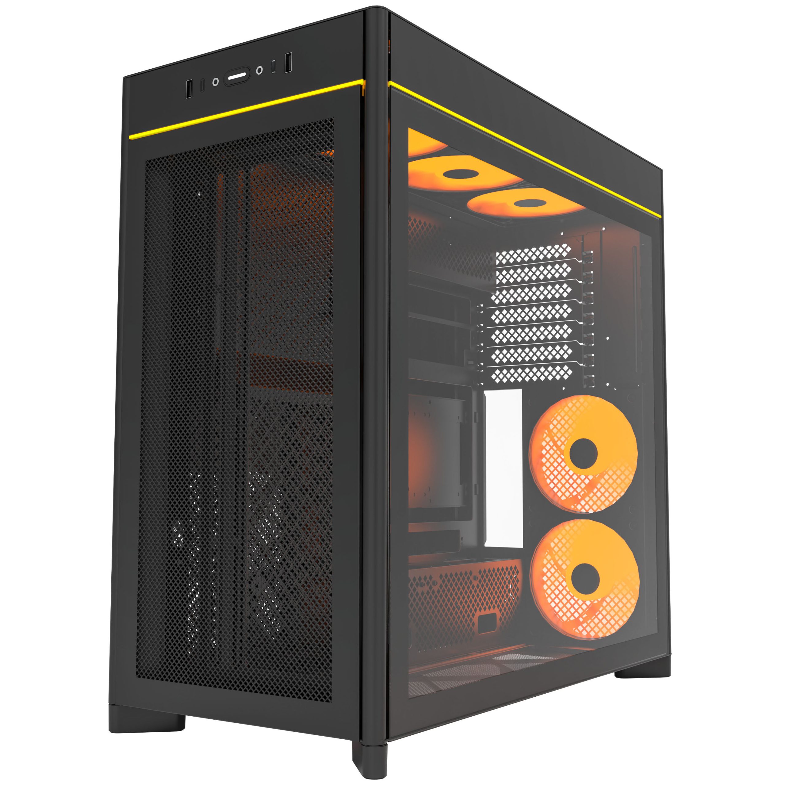 Montech HS01 PRO PC Case, Midi-Tower, ATX, aRGB, Tempered Glass - Black