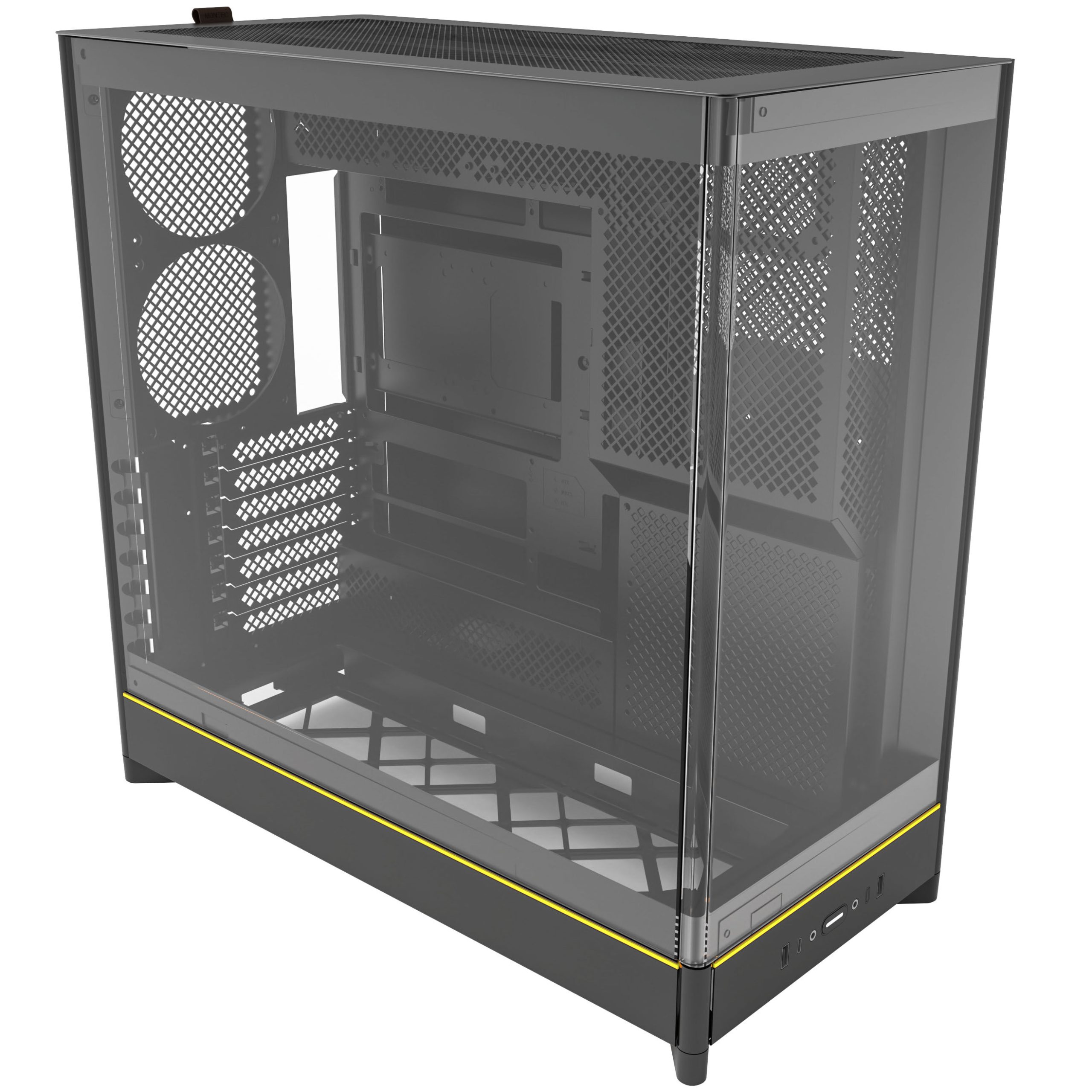 Montech HS02 PC Case, Midi-Tower, ATX, Tempered Glass, ARGB - Black