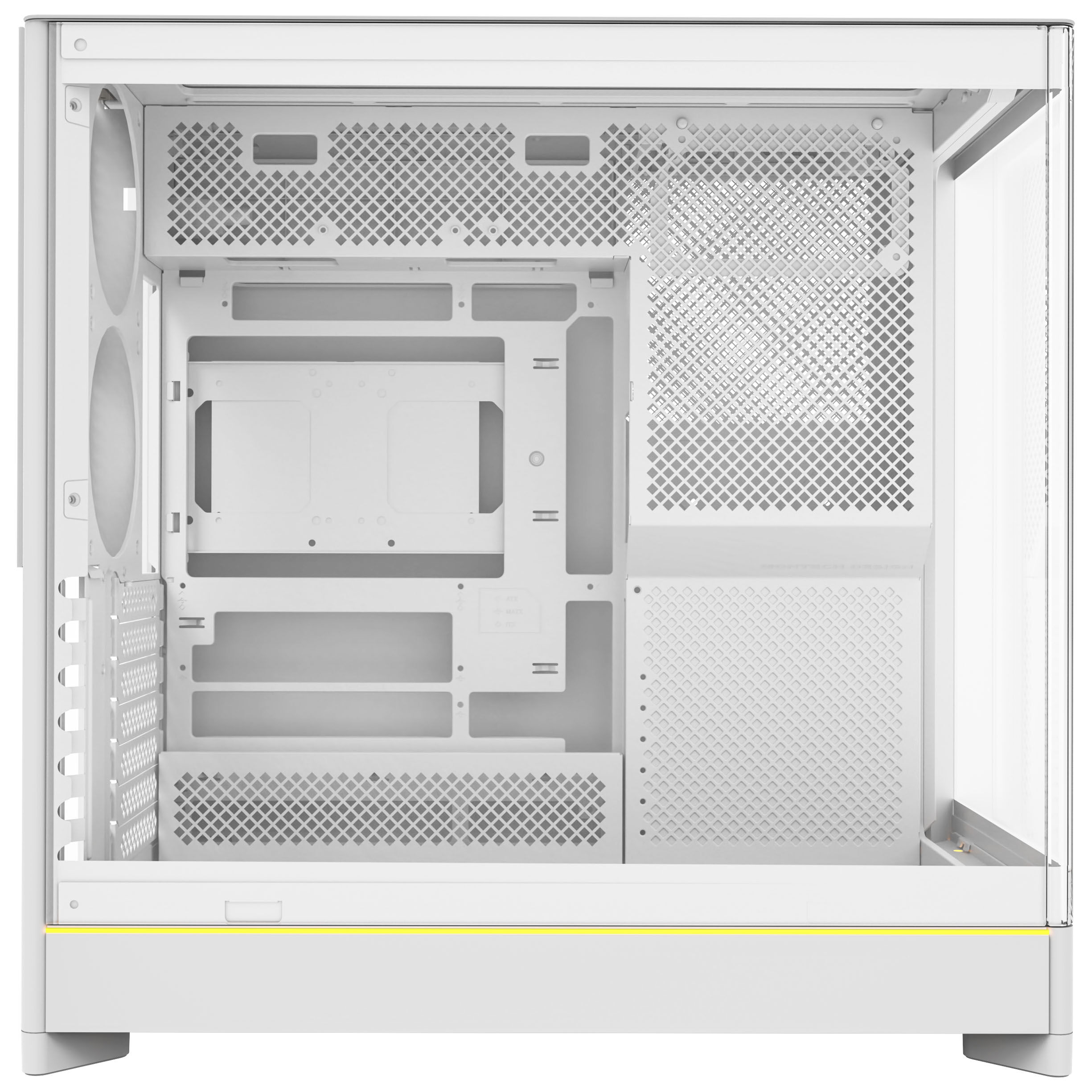 Montech HS02 PC Case, Midi-Tower, ATX, Tempered Glass, ARGB - White