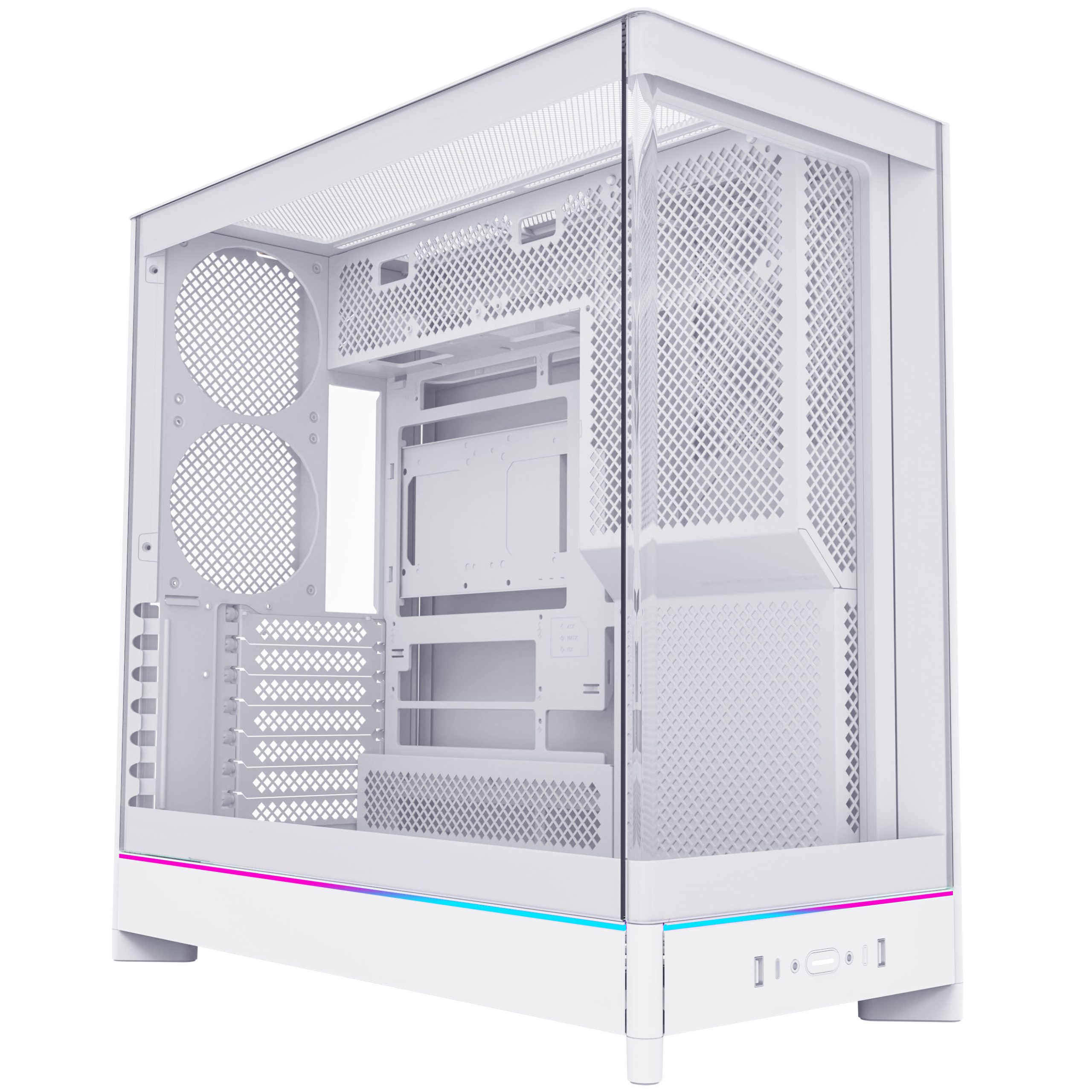 Montech HS02 PC Case, Midi-Tower, ATX, Tempered Glass, ARGB - White