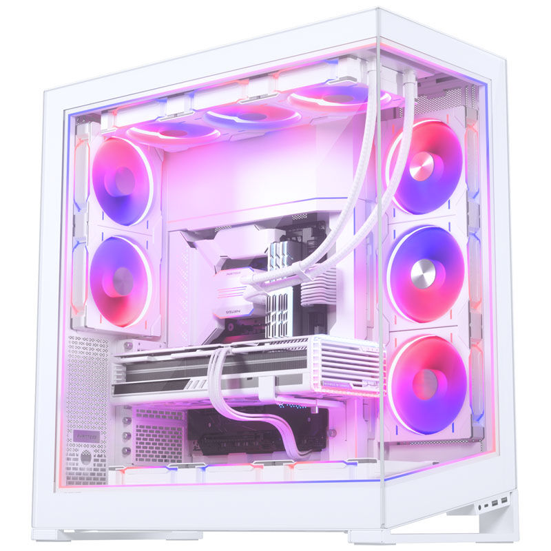 PHANTEKS Eclipse G400A PC Case, Midi-Tower, E-ATX, Tempered Glass, D-RGB - White