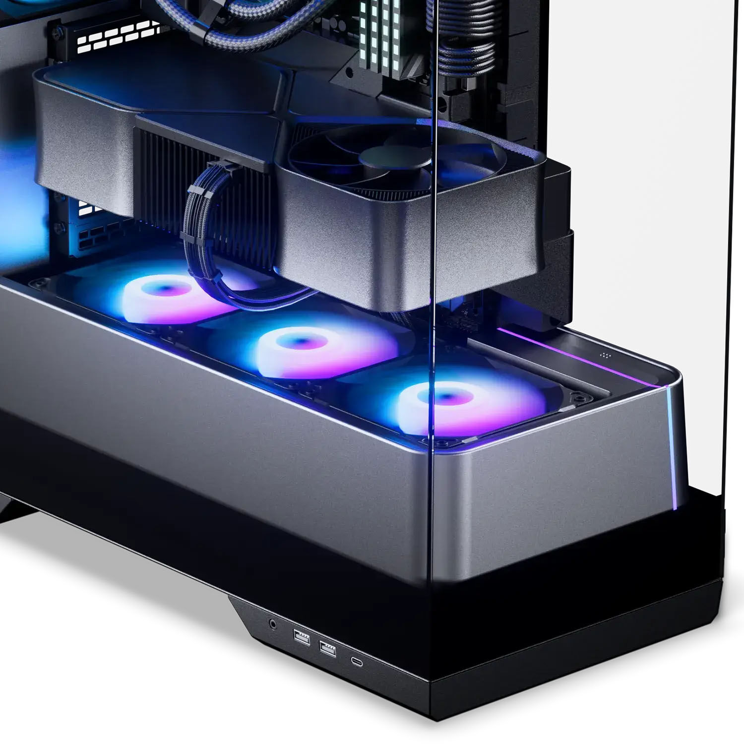 Phanteks Evolv S2 PC Case, Midi-Tower, E-ATX, RGB, Tempered Glass - Black