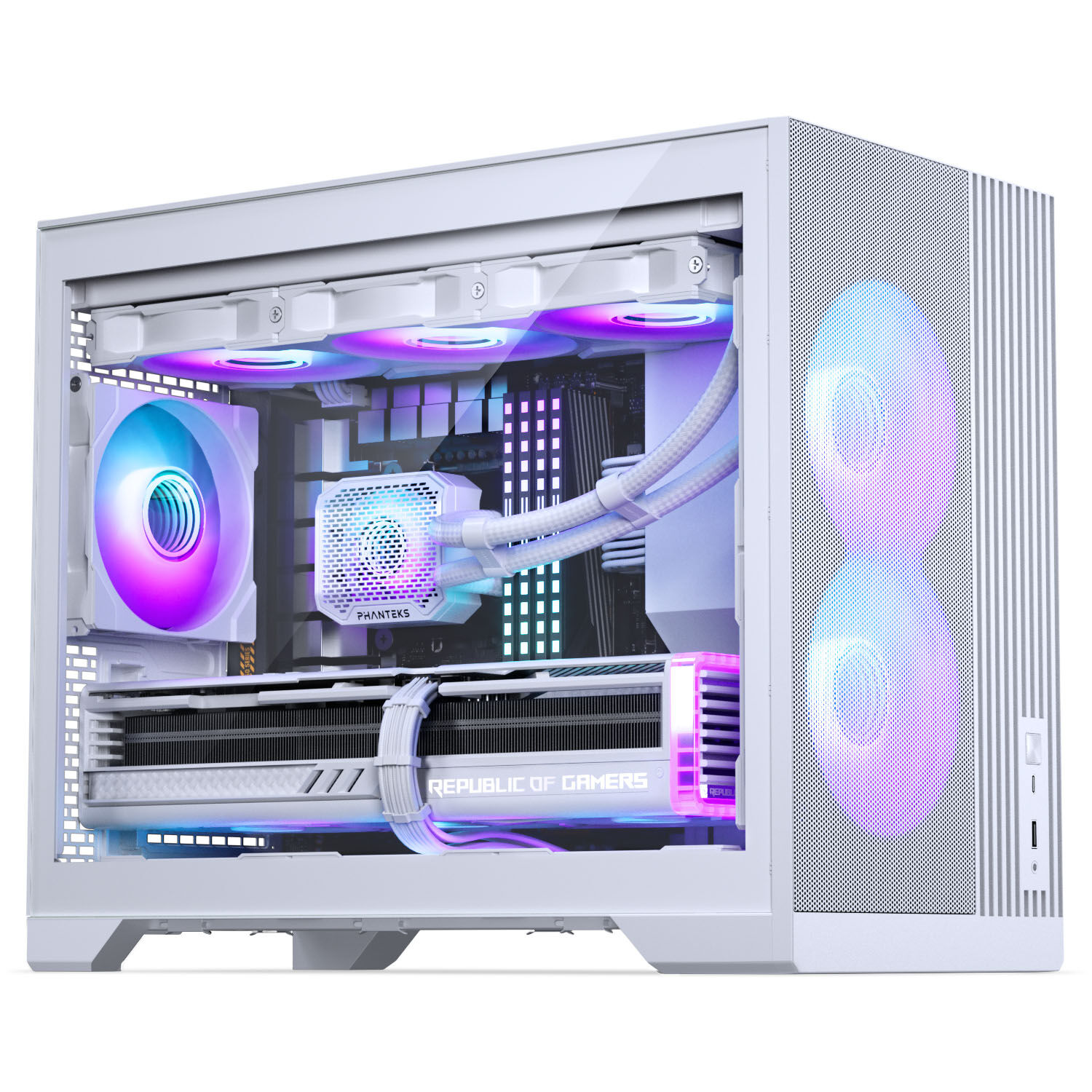 Phanteks XT M3 PC Case, Mini Case, mATX, Tempered Glass - White : image 2