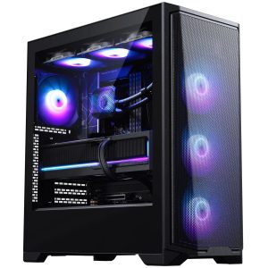 Phanteks Eclipse G370A PC Case, Midi-Tower, SSI-EEB, RGB, Tempered Glass - Includes 3x 120 mm Fans, Black : image 2