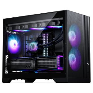 Phanteks XT M3 PC Case, Mini Case, mATX, RGB, Tempered Glass - including 3x 120 mm fans, black