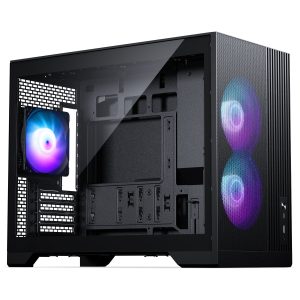 Phanteks XT M3 PC Case, Mini Case, mATX, RGB, Tempered Glass - including 3x 120 mm fans, black