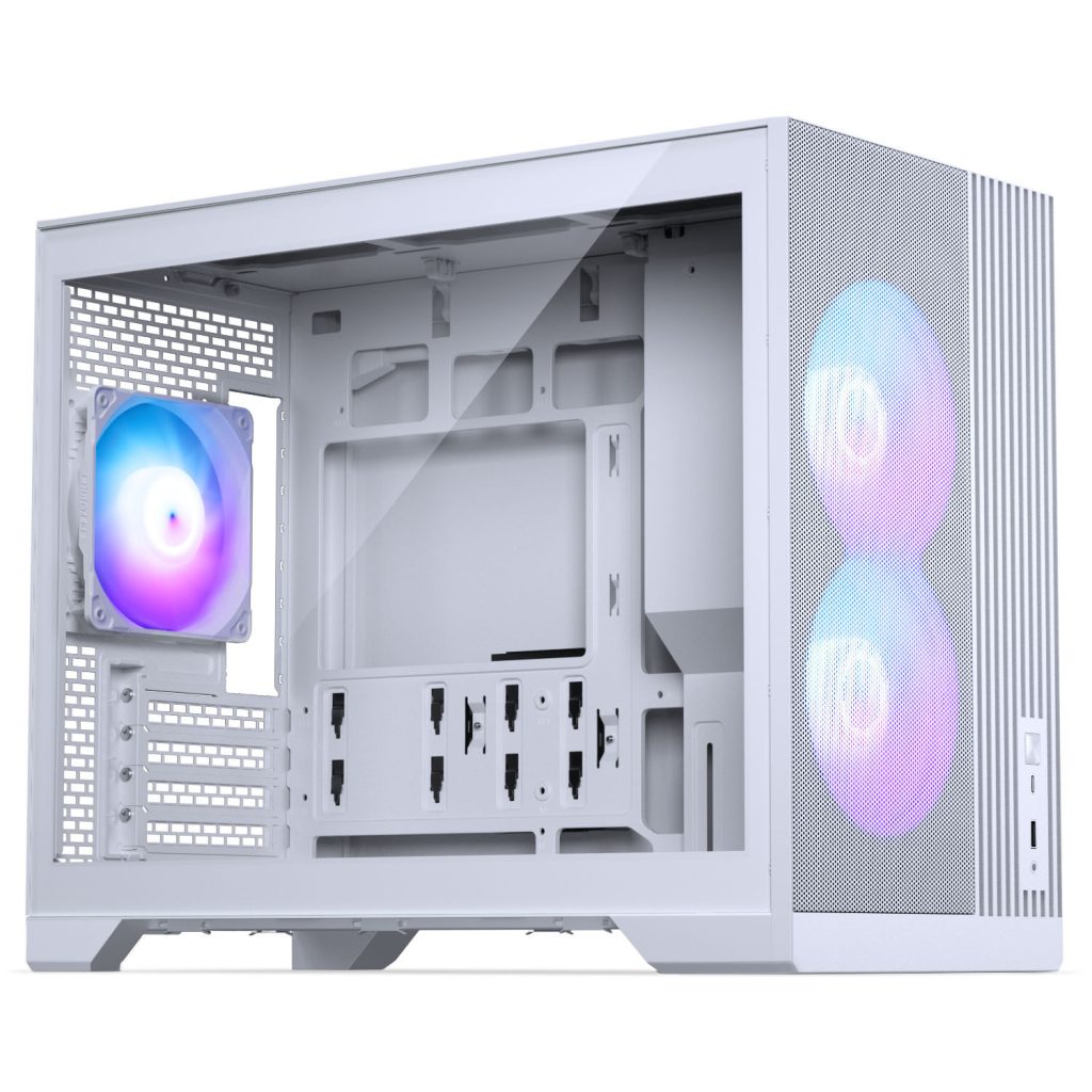 Phanteks XT M3 PC Case, Mini Case, mATX, RGB, Tempered Glass - including 3x 120 mm fans, white : image 1