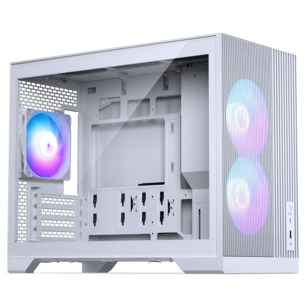 Phanteks XT M3 PC Case, Mini Case, mATX, RGB, Tempered Glass – including 3x 120 mm fans, white