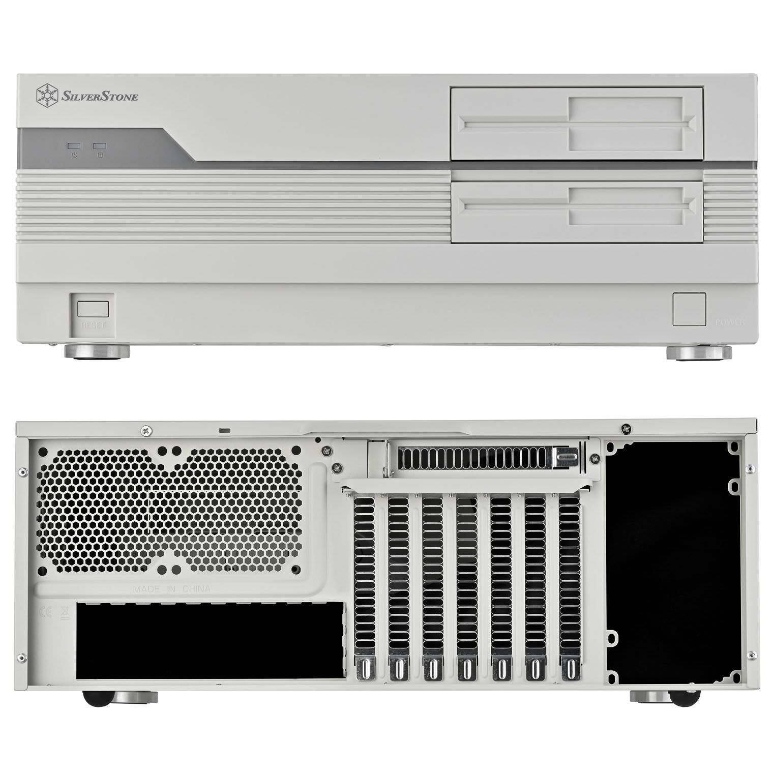 Silverstone FLP01 PC case, HTPC, SSI-CEB/ATX - white