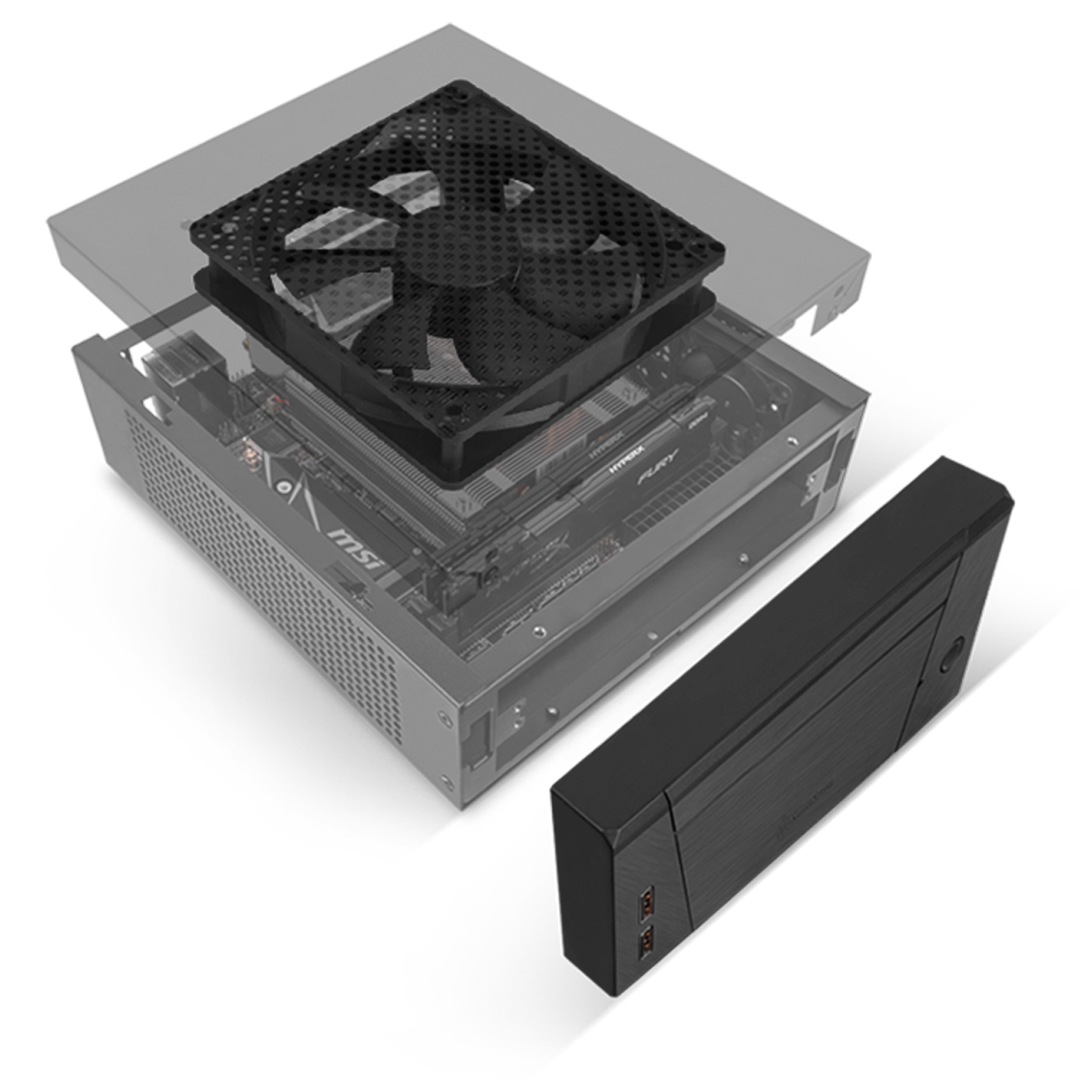 SilverStone Milo 10 Mini PC Case, Mini-ITX - Black