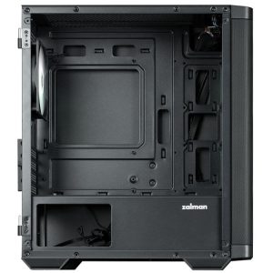 Zalman M4 PC Case, Mini-Tower, mATX, RGB, Tempered Glass - Black